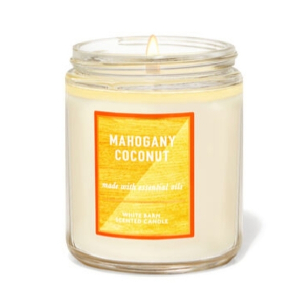 MAHOGANY COCONUT SINGLE WICK CANDLE - Picture 1 of 1